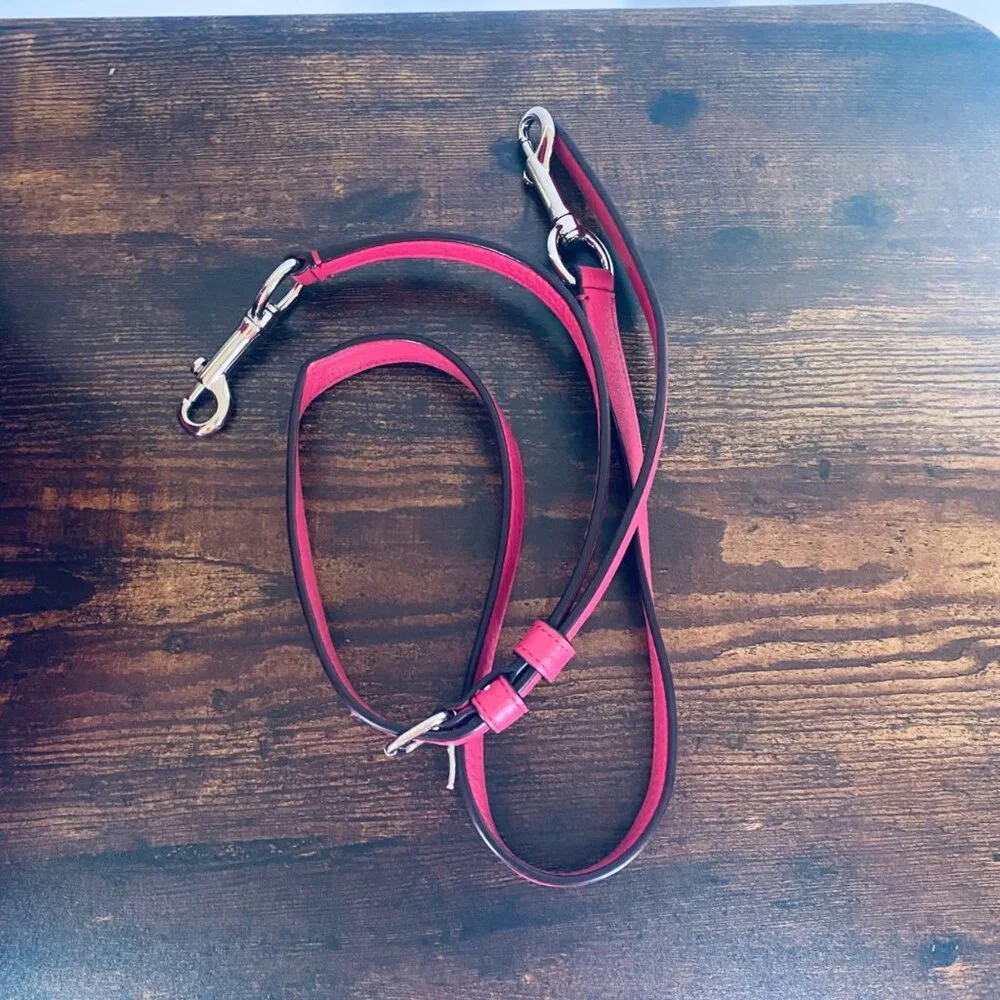 Coach Fuchsia Pink Pebbled Leather Lenox Tote Bag With Detachable Strap - Picture 6 of 16